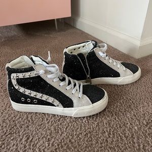 Vintage Havana Black Glitter High Top Sneakers